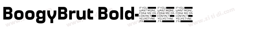 BoogyBrut Bold字体转换